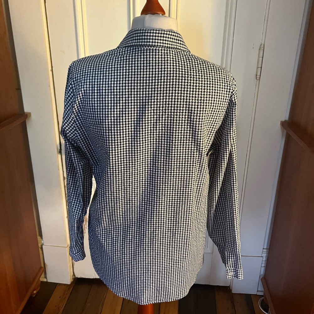 Gingham Button Down, Size Large Gently Used - image 3